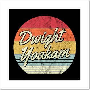 Dwight Yoakam Retro 70s Style Sunset Posters and Art